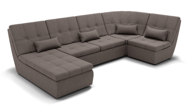 Диван Калифорния-4 (ЗР) Цвет фасада: Серо коричневый; Тип: Универсальный; Материал фасада: Металл/Велюр_0