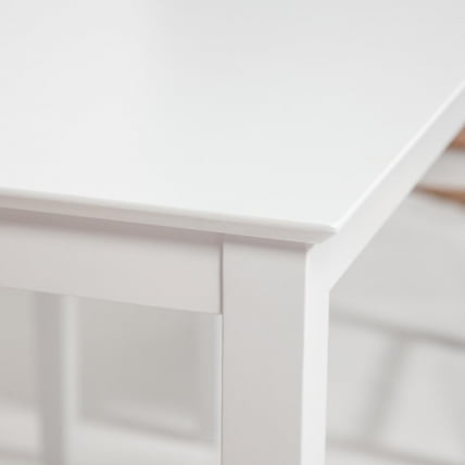 Обеденный комплект Хадсон (стол + 4 стула) Хадсон (стол + 4 стула)/ Hudson Dining Set дерево гевея/мдф, стол: 110х70х75см / стул: 44х42х89см, pure white (белый 2-1), ткань кор.-зол._4