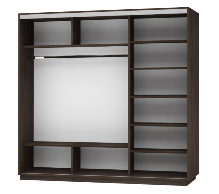 Шкаф-купе трехдверный Экспресс Трио Элемент 2400х2200х Дуб венге / 2400х2200h_1