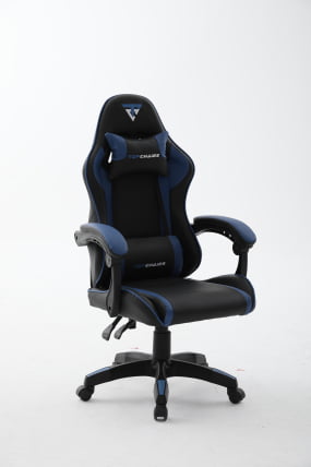 Кресло спортивное TopChairs Shadow черно-синий_0