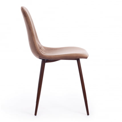 Стул BREEZE (mod. 4724) вельвет/металл, 44 х 53 х 87 см, Brown (коричневый) HLR11 / орех_1