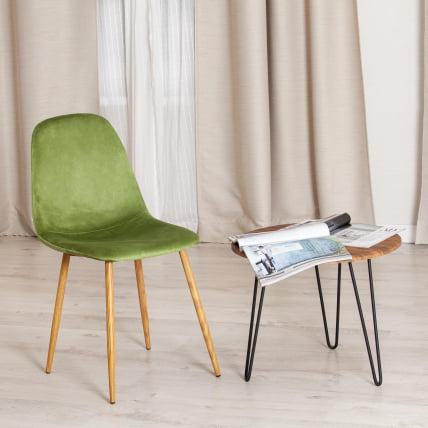 Стул BREEZE (mod. 4724) вельвет/металл, 44 х 53 х 87 см, Green (зеленый) HLR54 / натуральный_9