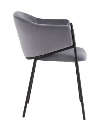 Стул Брасе велюр Серый / Brace_2