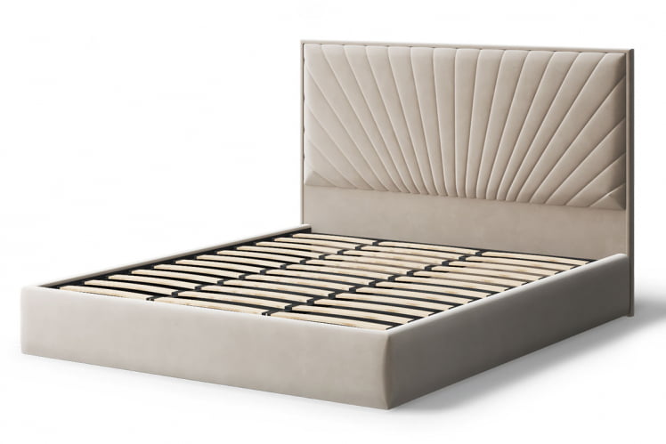 Кровать Леона, 2000кс1600 мм, бежевый / 2000x1600_1