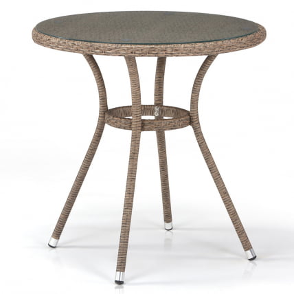 Плетеный стол T282ANT-W56-D72 Light Brown_0