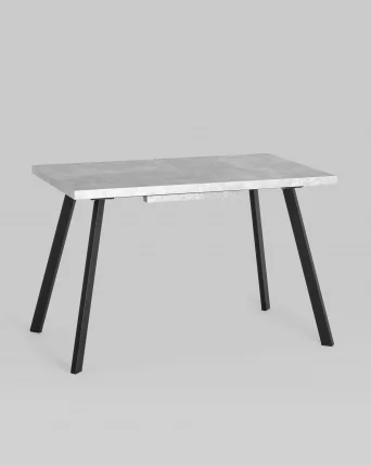 Стол обеденный раскладной Plain 116-158 Бетон-черный_1