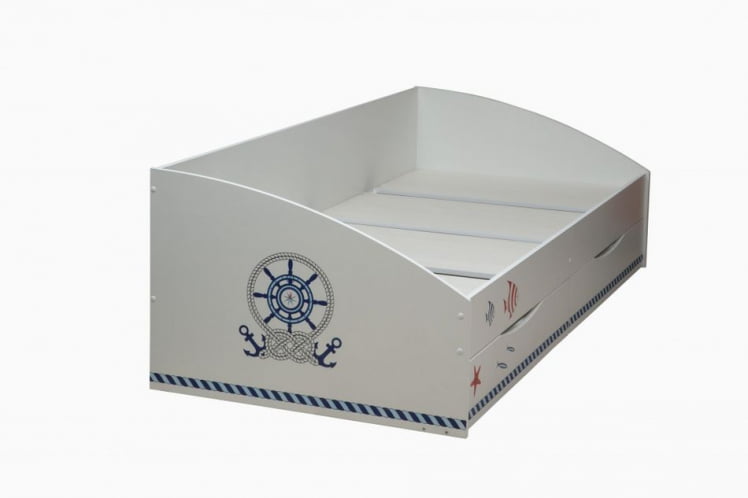 Кровать одинарная Фея-3 симметричная 2000 Белая Кораблик_1