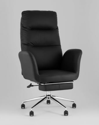 Кресло руководителя ТопЧаирс Солид НC с оттоманкой черный / TopChairs Solid NC_0