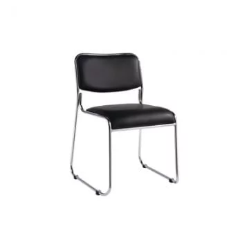 Стул для посетителей Echair-802 VP к/з 478750 черный хром_0