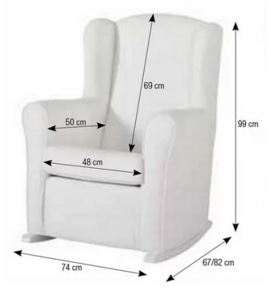 Кресло-качалка Micuna Wing/Nanny white/white искусственная кожа Кресло-качалка Micuna Wing/Nanny white/white искусственная кожа_2