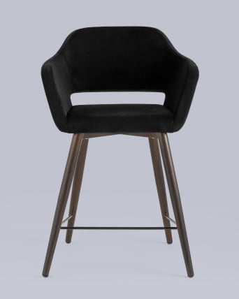 Стул полубарный Саймон ПЛ велюр Черный_3