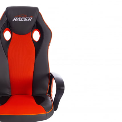 Кресло RACER кож/зам/ткань, металлик/оранжевый, 36/07 Кресло RACER кож/зам/ткань, металлик/оранжевый, 36/07_5