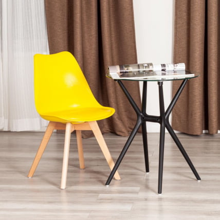Стул TULIP (mod. 73-1) дерево/пластик/экокожа, 47,5x55x80 см, Желтый (Yellow)_8