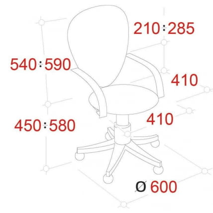 Кресло EChair-214 AL 506141 Черное Кресло EChair-214 AL 506141 Черное_4