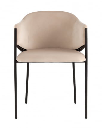 Стул Брасе велюр Молочный / Brace_1