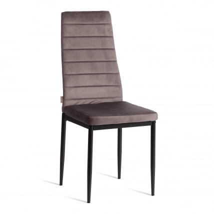 Стул Easy (mod. JSC02-1) металл, флок, 41 х 52 х 96 см, Dark grey (темно-серый) HLR24 / черный_0