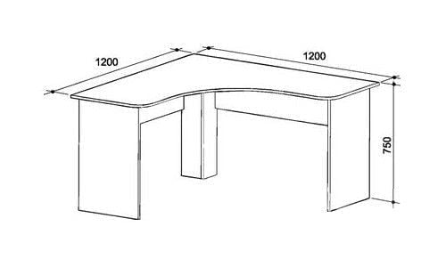 Компьютерный стол угловой Сити 5.2 Дуб Млечный_1