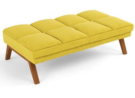 Банкетка двухместная Даллас 2Л Желтая экокожа/ткань 4 категория / 2L_0