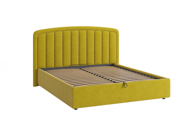 Кровать 1.6 Сиена 2 с подъем. механизмом ЗП.КМ1.6-14 янтарь (велюр) / ZP.KM1.6-14_1