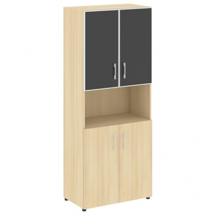 Шкаф Ялта ЛТ.СТ-1.4 Р блаcк Акация Лорка/Стекло Блаcк 800*450*1987 / LT.ST-1.4 R black Black_0