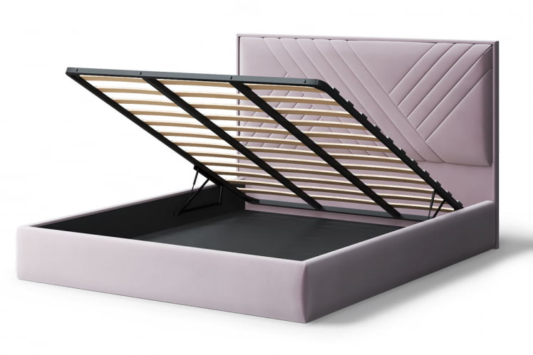 Кровать МИРА 2000*1600мм (без опор), велюр НЕО 15 (лиловый), (б/основания, б/матраса) / NEO_2