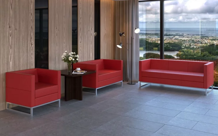 Диван трехместный Дюна Ecotex 3001 (чёрный)_2