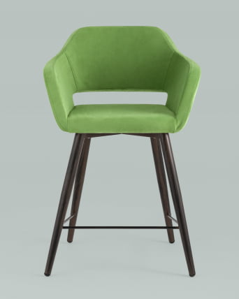 Стул полубарный Саймон ПЛ велюр Травяной_3