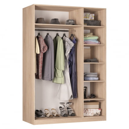 Шкаф распашный R-198х135х60-1-TR(Белый)_1