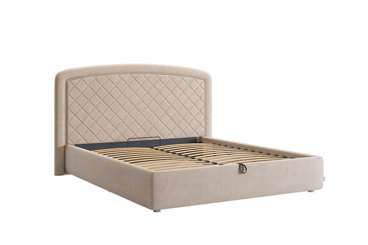 Кровать 1.6 Сильва 2 с подъем. механизмом ЗП.КМ1.6-18 крем (велюр) / ZP.KM1.6-18_1