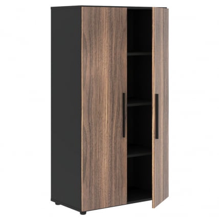 Шкаф с глухими средними дверьми VELION VENEER VRMCS 80.1 Американский орех Яшма черная_1