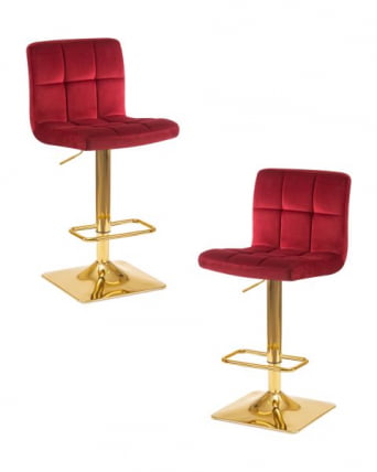 Стул барный DOBRIN GOLDIE (бордовый велюр (MJ9-43)) 2 шт_0