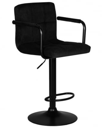 Стул барный ДОБРИН КРУГЕР АРМ БЛАCК (черный вельвет (ЛАР-Е2041-52)) 2 шт / DOBRIN KRUGER ARM BLACK (LAR-E2041-52))_2