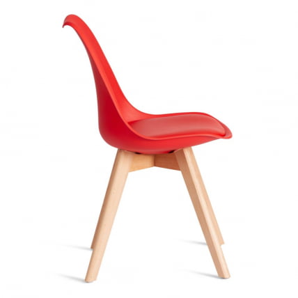 Стул TULIP (mod. 73-1) дерево/пластик/экокожа, 47,5x55x80 см, Красный (Red)_2