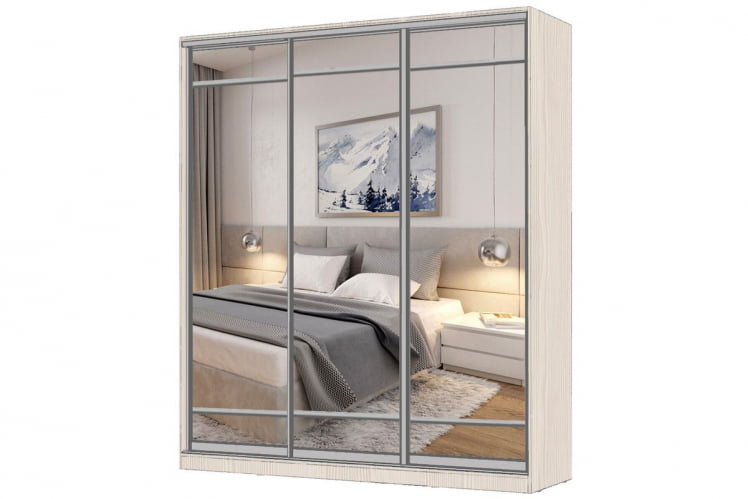 Шкаф-купе 3-х дверный Виктория 2000х584х2300, Бодега светлая 20ДЗЗЗДЗЗЗДЗЗЗ-Бс 310-2359_0