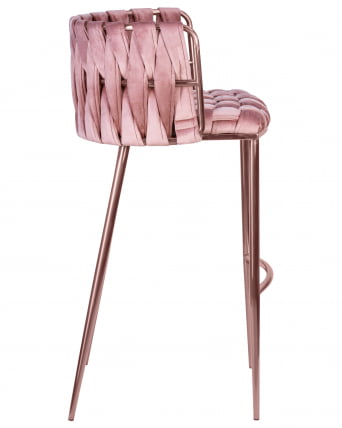 Стул барный DOBRIN EMMA ROSE GOLD (розовый велюр (VF-10))_2