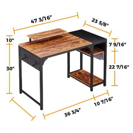 Компьютерный стол EUREKA ZX-SS120B-RBB Brown_2