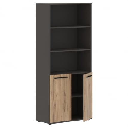 Шкаф с одним комплектом глухих малых дверей ЕДИС ЕХCС 85.5 Дуб Денвер светлый Черный Мокко / EDIS EHCS_1