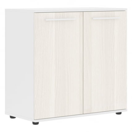 Шкаф с глухими малыми дверьми ЕДИС ЕЛCС 85.1 Ясень Траун Белый Белый / EDIS ELCS_0