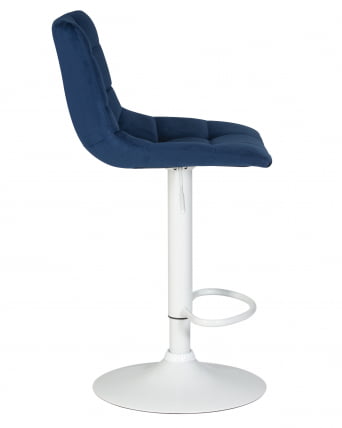 Стул барный DOBRIN TAILOR WHITE Синий велюр MJ9-117_2