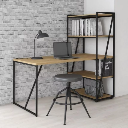 Стол компьютерный LOFTIS LMST 1515 Дуб Бофорд/Черный_1