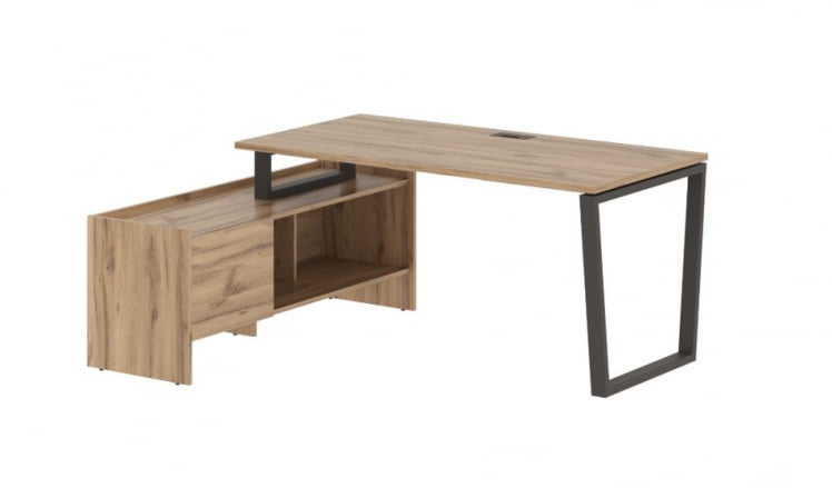 Стол с тумбой EDIS EVCT 17814 Дуб Денвер светлый Мокко_0