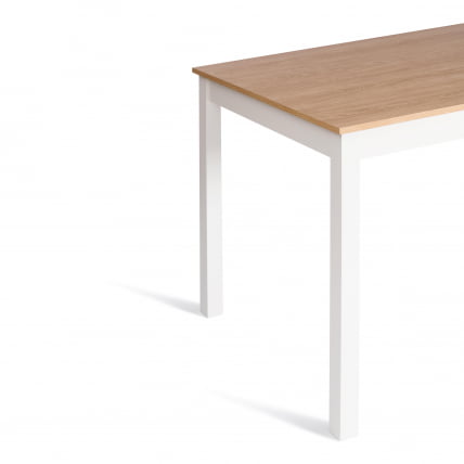 Обеденный комплект Хадсон (стол + 4 стула)/ Hudson Dining Set (mod.0103) МДФ/тополь/меламин, стол: 118х74х73 см, стул: 42,5x46,5x93,5 см, White (Белый) / Natural_2