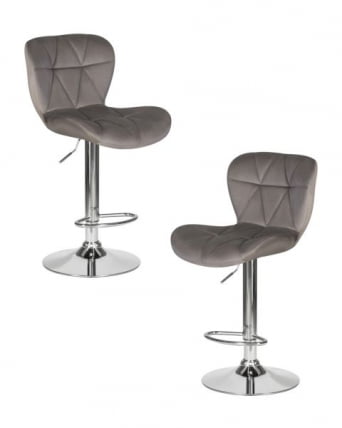 Стул барный DOBRIN BARNY (серый велюр (MJ9-75)) 2 шт_0