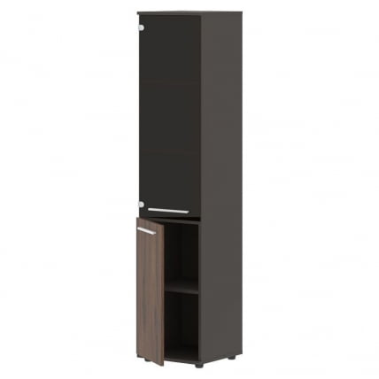 Шкаф-колонка комбинированная левая ЕДИС ЕХCС 42.2 Л Дуб Денвер темный Белый Мокко / EDIS EHCS L_1