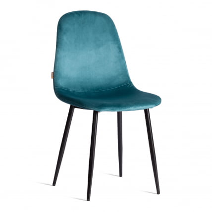 Стул BREEZE (mod. JSC-58) Велюр/металл , 44 х 53 х 86 см, light blue (светло-синий) HLR60 / черный_0