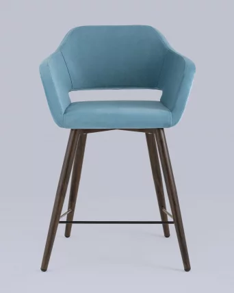 Стул полубарный Саймон ПЛ велюр Пыльно-голубой_3