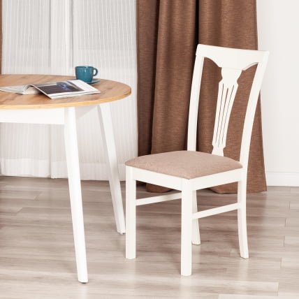 Стул Гермес/ Hermes дерево гевея, 43х49х94см, Ivory white, ткань серая (TM-164)_8