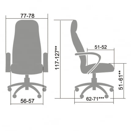 Кресло руководителя Metta LK-3 Pl 821 Черное_2