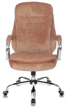 Кресло руководителя Бюрократ T-9950SL Fabric светло-коричневый Velvet 90_1