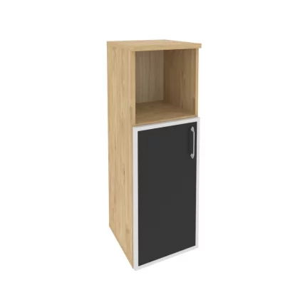 Шкаф средний узкий левый ONIX O.SU-2.2R(L) black Тиквуд Светлый_0